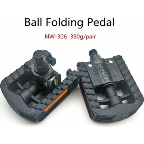 Folding Pedal For Folding Bike Nylon Foot Electric Vehicles Drive Road Bicycle Pedals Ball Bearing Cycling Parts 122*74*28mm