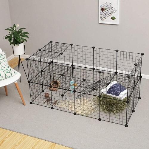 36pcs/10pcs/8pcs Foldable Pet Playpen Fence Pet Kennel House Pen Fence for Small Animals Bunnies Rabbits Puppy Guinea Pigs