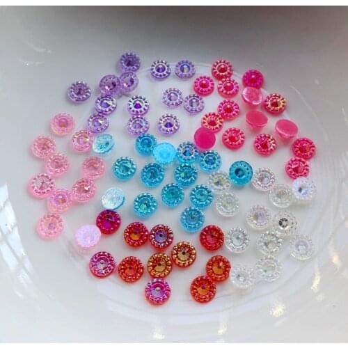 500pcs/lot Gacrylic Rhinestones Crystal AB Non Hot Fix FlatBack Strass Sewing & Fabric Garment Rhinestone Nail Art Stone