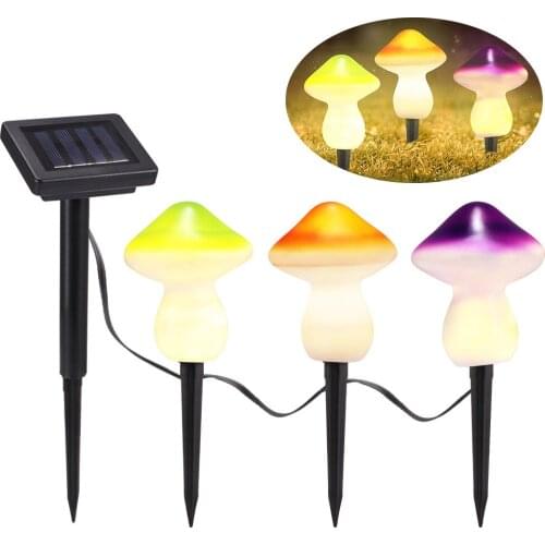 LED Solar Garden Lights Outdoor Solar Powered Lamp Lantern Waterproof Landscape Lighting For Pathway Yard Mushroom Decoration