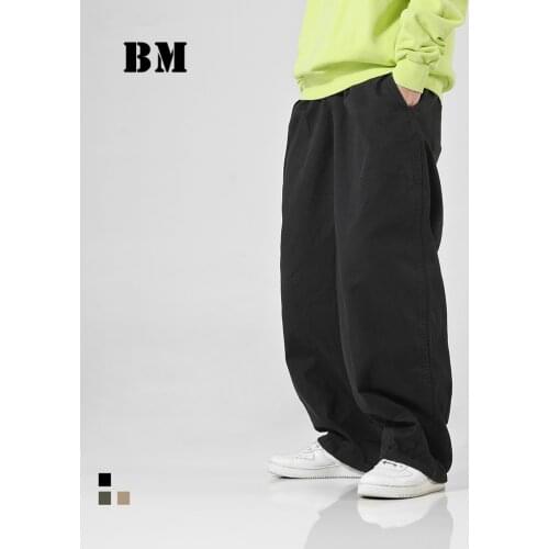High Quality Loose Straight Overalls Japanese Streetwear Fashion Hip Hop Cargo Pants MenS Clothing Oversize Casual Trousers