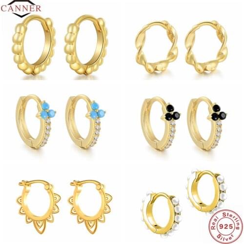 INS Minimalist 925 Sterling Silver Ear Buckle Bead Small Circle Earrings for Women Gold Silver Tiny Round Earrings Girl Jewelry