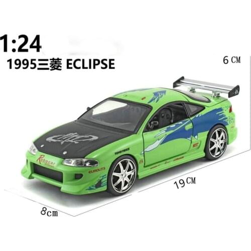 1/24 Scale 1995 Mitsubishi ECLIPSE Diecast Model Cars Alloy Static Display Metal Boy Toy Adult Collection Gift Mini Toys