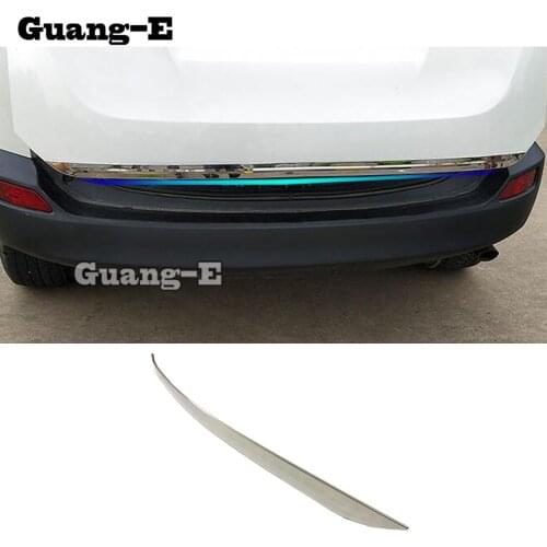 High Quality For Toyota RAV4 2014 2015 2016 Car Stick Body Stainless Steel Rear Door Tailgate Frame Plate Trim Lamp 1pcs