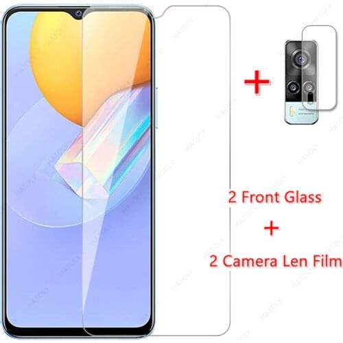 2PCS For Vivo Y31 Glass for Vivo Y31 Tempered Glass Film Screen Protector HD Camera Len Film for Vivo Y31
