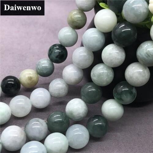 5A Jadeite Beads 6-10mm Round Natural Loose Stone Bead Diy for Bracelet