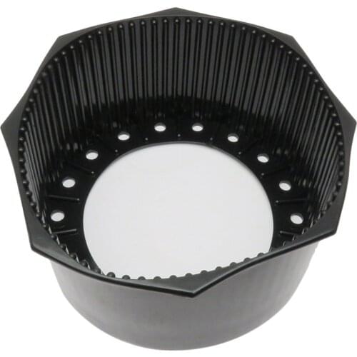 7.5inch Scuba Diving Hex Rim Flat Round Bottom Tank Boot for 12L Steel Tank Cylinders - Black