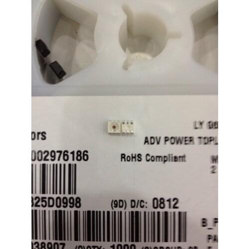Free shipping 50pcs LY G6SP 3528 SMD Yellow LYG6SP PLCC6 0.5W Power 3528 six-foot yellow yellow car