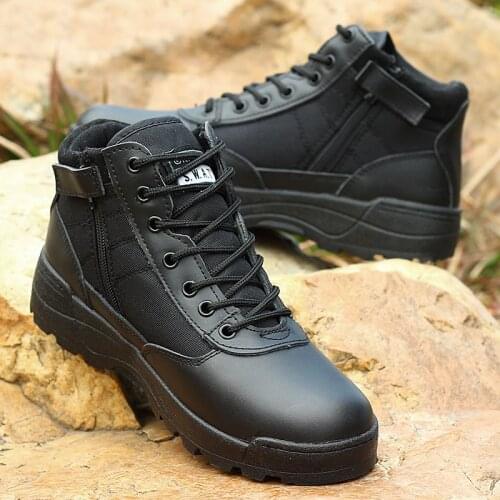 Spring Autumn Men Women Field Jungle Desert Ankle Boots Outdoor Hiking Climbing Breathable Non Slip Leather Tactical Boot Shoes