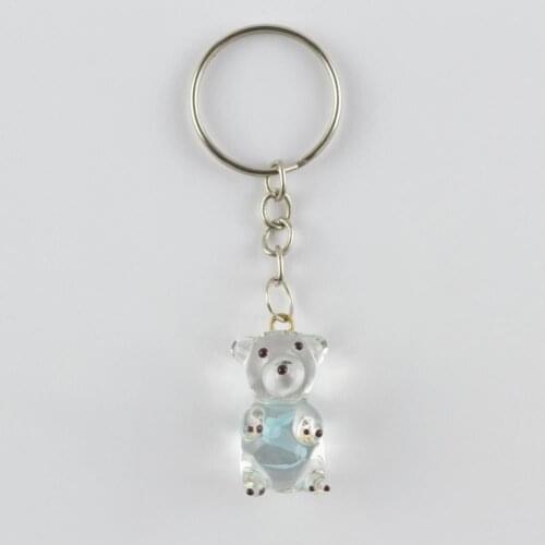 Teddy bear Figured Glass Keychain
