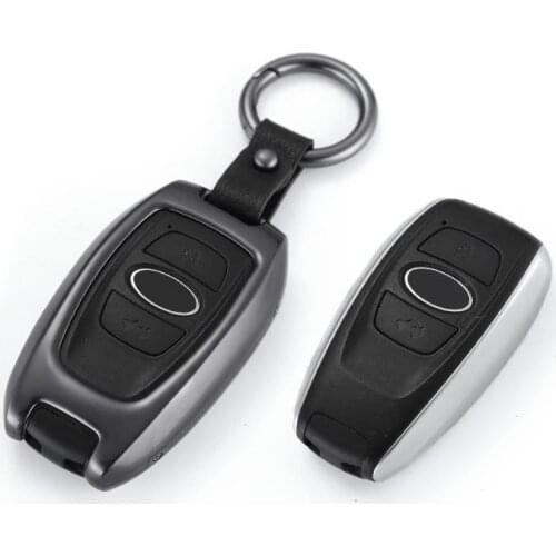 1pc Car Key Case Shell Cover with Key Chain for Subaru Shell Forester Outback XV Aluminum Metal