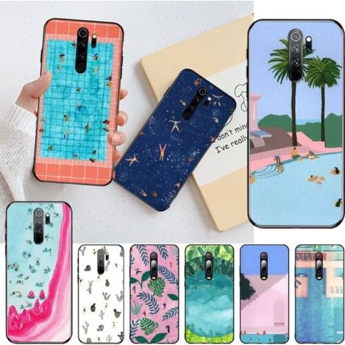Funny summer sky swimming pool Luxury Unique Design Phone Cover for Redmi Note 8 8A 8T 7 6 6A 5 5A 4 4X 4A Go Pro