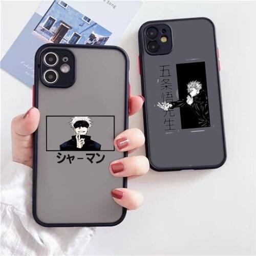 Jujutsu Kaisen Satoru Gojo anime Phone Cases Matte transparent For iPhone 12 Mini 11 Pro XR XS Max 7 8 Plus X Back Cover