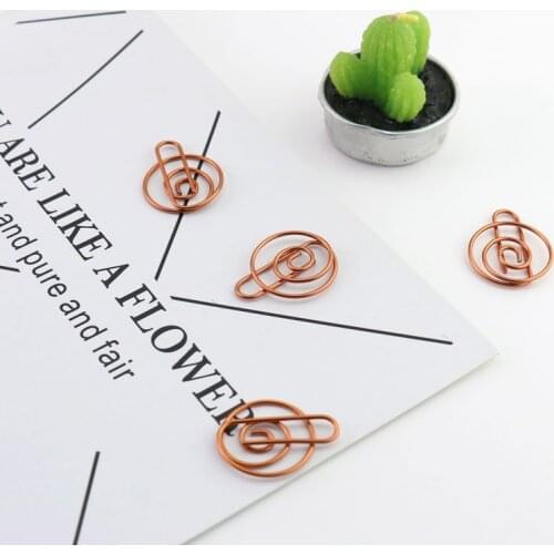 TUTU Metal Material Drop Shape Paper Clips rose gold Color Funny Kawaii Bookmark Office Shool Stationery Marking Clips H0136
