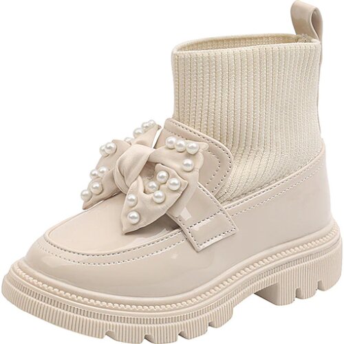 2021 Autumn New Childrens Shoes Girls Bow Casual Fashion Boots Baby Mirror Leather Shoes Sweet Back To School Shoes Hot Fashion