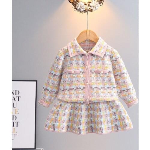 New 3-8Y Baby Girls Knitted Dress Ruffle Sweater Toddler Girl Warm Clothes Infant Girls outfit For Winter Autumn Dresse