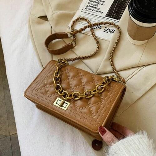 Shoulder Bags Luxury Bag Crossbody Bags for Women Designer Bag Lingge Mini Chain Handbag Fashion 2021 New Trend Purse PU Leather