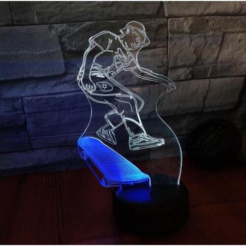 Touch switch Led Night Light Creative Colorful Touch Charging Led Stereo Gift 3d Light Fixtures Novelty Usb Led Lamp