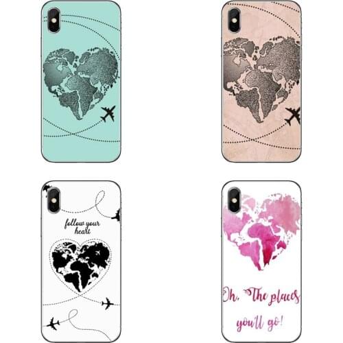 Silicon Soft Case For Huawei P30 P20 Pro P10 P9 P8 Lite Y5 Y6 Y7 Y9 P Smart Plus 2018 2019 Planes world Map TPU Phone Case