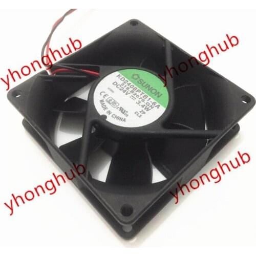 SUNON KD2408PTB1-6A 318.B2076.GN DC 24V 3.4W 2-wire 80x80x25mm Server Cooling Fan