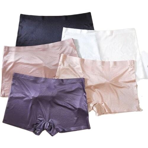Ice Silk Short Pants Women Seamless Boxers Women Cozy Boxer Femme Sexy Shorty Femme Panties Women Shorts Onderbroek Met Pijpjes