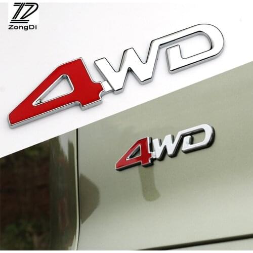 ZD 1Pc Car 3D Metal Sticker 4WD 4X4 For Skoda octavia fabia Suzuki grand vitara Volvo s60 xc60 Hyundai i30 solaris Accessories