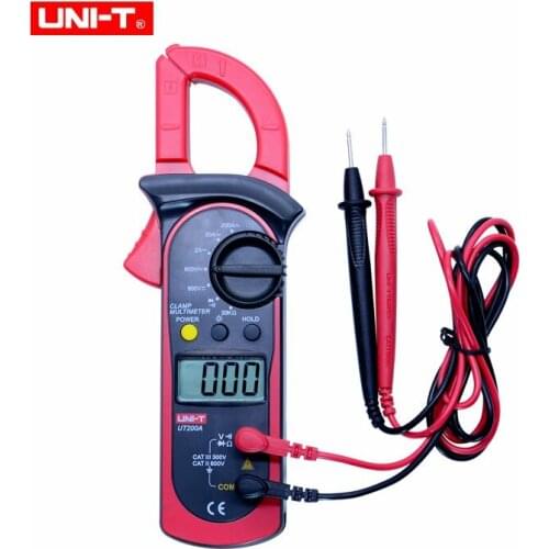 LCD Digital Clamp Multimeter UNI-T UT200A Backlight Ohm DMM DC AC Voltmeter AC Ammeter