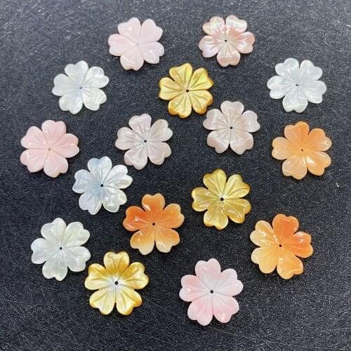 1pcs Natural Sea Shell Pendant Flowers Design Pink Queen Shell Jewelry Making Accessories DIY Earrings Necklace Bracelet Charms