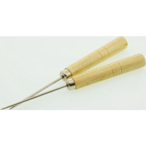 10pcs/lot Knitting Awl Quilling Paper Tools Wooden Handle awl DIY Handmade Patchwork Sewing Ornaments Stitching Drill Supplier