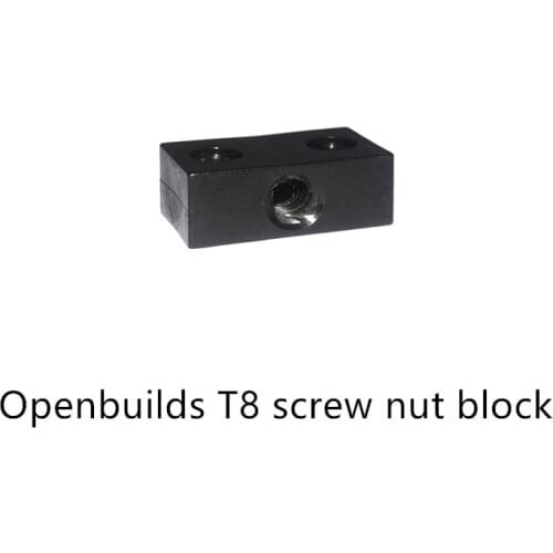 3d printer nut T openbuilds type anti-backlash block T8 screw 8mm lead 2mm 4mm