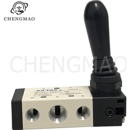 4H210 1/4" 2 Position 5 Port 5/2 AIRTAC Way Hand Lever Operated Control Valve Air Manual Valve Pneumatic