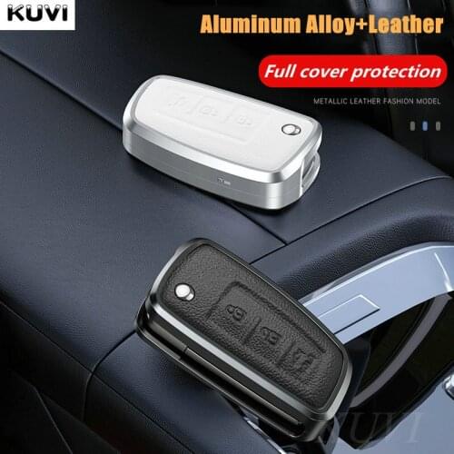 Alloy Leather Car Key Case Cover Shell Fob For Nissan Qashqai X-Trail Juke J11 Murano Tiida Altima Maxima Livina Nismo