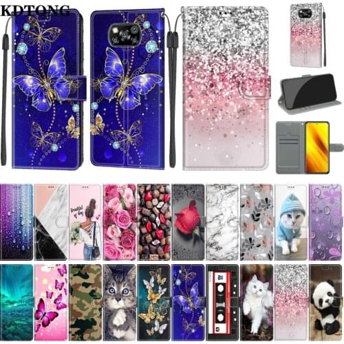 Anti Drop Wallet Phone Case for Xiaomi Poco X3 NFC M3 Redmi Note 9 5G 9S 10 4G Pro Capa Flip Leather Bracket Full Protect Cover