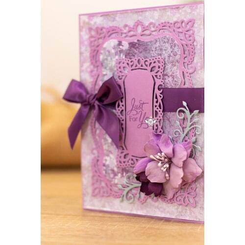 New Lace rectangular frame Metal Cutting Dies Stencils DIY Scrapbooking Paper/photo Cards Embossing Dies