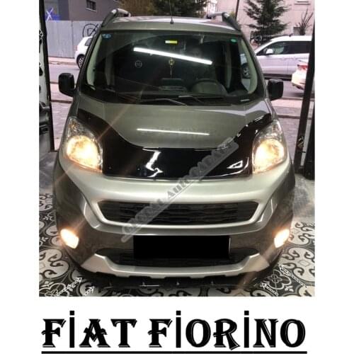 For Fiat Fiorino Front Bumper Attachment Lip 2003-2020 Piano Glossy Black Splitter Diffuser Universal Spoiler Bumper Mud Flaps