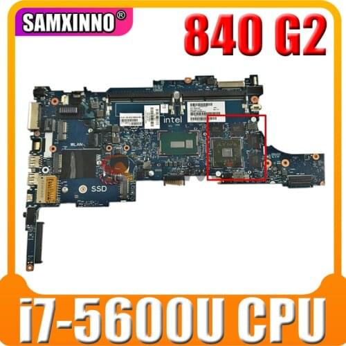 For HP Zbook 15U 840 G2 Laptop Motherboard Wtih SR23V i7-5600u CPU 796891-601 796891-001 6050A2637901-MB-A02 100% Tested