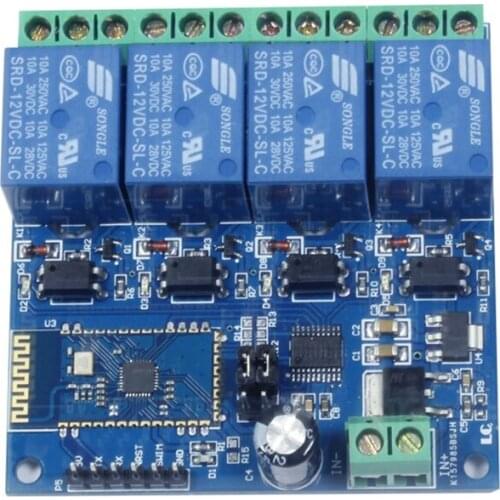 Hot 12V 4CH Remote Control Switch Bluetooth Relay Module for Android Mobile Motor LED Light DIY Electronic Kit