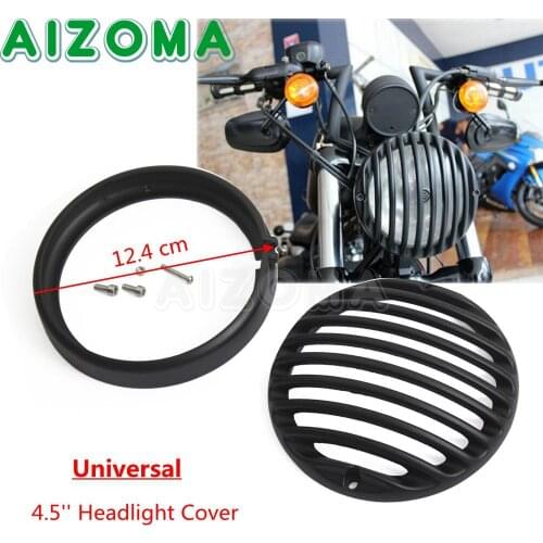 Motorcycle 4.5'' Front Light Headlights Grille Cover Guards For Harley Sportster Cafe Racer YAMAHA Custom Headlamp Protections