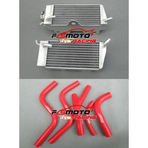 RED Hose + Alu Radiator For Honda CR250 CR250R 250cc 1985 1986 1987 CR 250 R 250R 85 86 87 BLACK BLUE