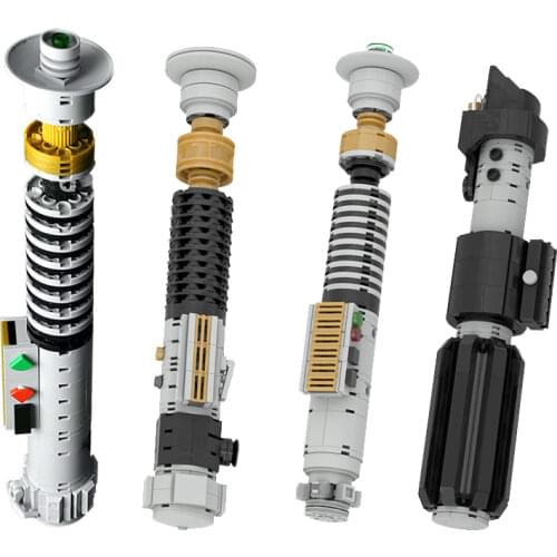 Dueling Blaster Laser Lightsabers Sword Movie Figures General Robot Lightsaber Combat Weapon Building Blocks Kid Toy Xmas Gift