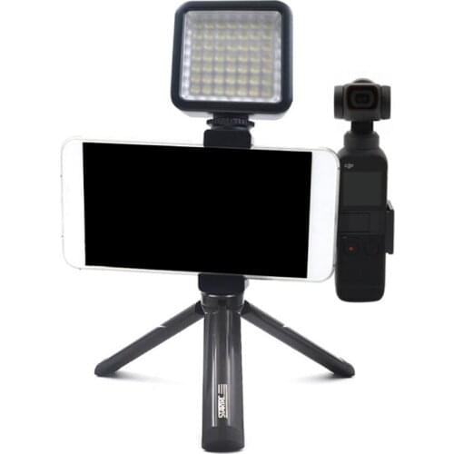 Camera Tripod Mini Tabletop Tripod Selfie Stick with Cold Shoe Travel Tripod for Osmo Pocket2