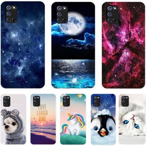 Soft TPU Case For OPPO A52 Cases Cartoon Painting Soft TPU Silicone Phone Back Cover For OPPO A92 A72 2020 Case Shells Capa