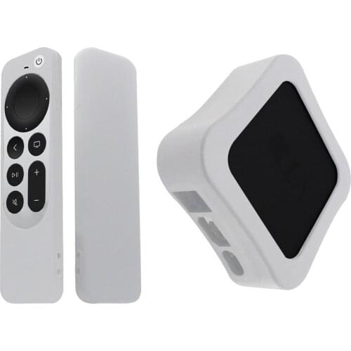 Remote Control Silicone Case Set for Apple Tv 2021 Non-Slip Dustproof Waterproof Shockproof Protective Case