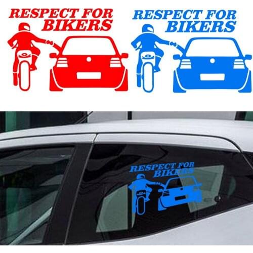 DIY Car Stickers Creative Respect For Bikers Logo Body Door Window Bonnet Decoration Mouldings Decals Films Auto 4x4 Accessories
