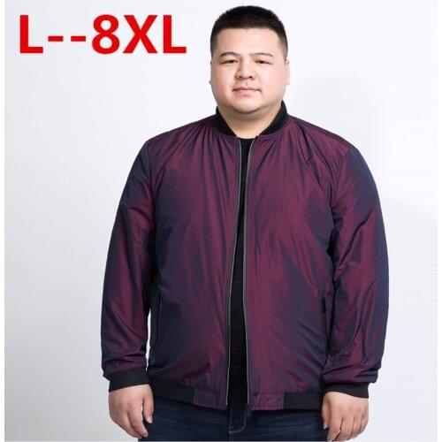 Plus size 10XL 8XL 6XL 5XL 4XL New Spring jacket coat men brand clothing fashion male bomber jacket top quality outwear red blue