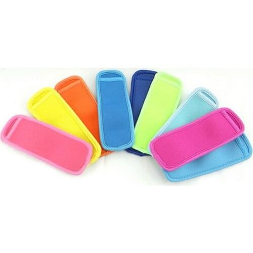 Wholesale 200pcs Neoprene Ice Popsicle Sleeve Pop Holders, Ice Lolly, Ice Block 4 Color lin2176