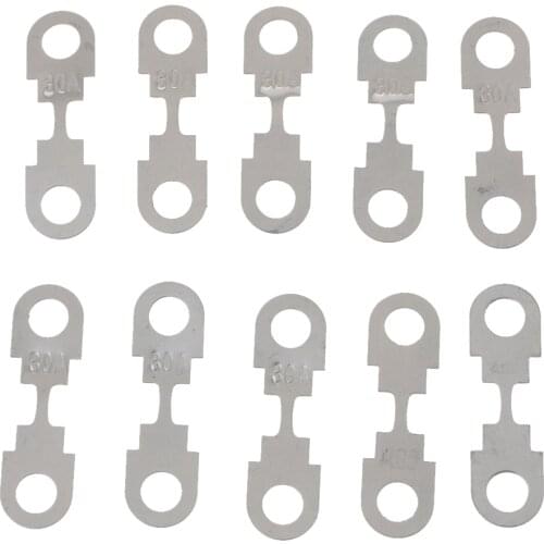 10 Pieces Car Vehicles Flat Fuses Strip Silver 30AMP-150AMP for VW for Audi for SEAT for Skoda for Ford