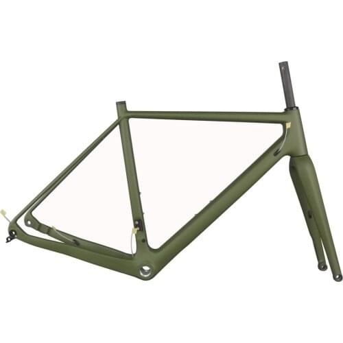 Full Carbon Fiber T700 Flat Mount BSA Gravel Disc Brake 140mm Custom Paint Cyclocrossy Frame GR029