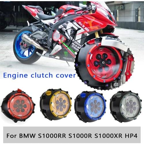 Clear Clutch Cover Guard Spring Retainer Transparent Engine Protector for BMW S1000RR HP4 S1000R S1000XR 2015 2016 2017 2018 19