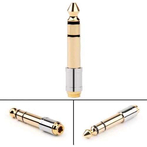 Areyourshop 6.35mm 1/4" Male Plug To 3.5mm 1/8" Female Stereo Headphone Jack Plug Audio Adapter 1/4PCS Wholesale Connector